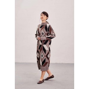 Knitted dress "Mirage" cappuccino 